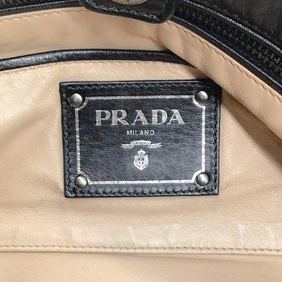 Prada Black Leather 2 Way Tote Bag - Picture 8 of 9